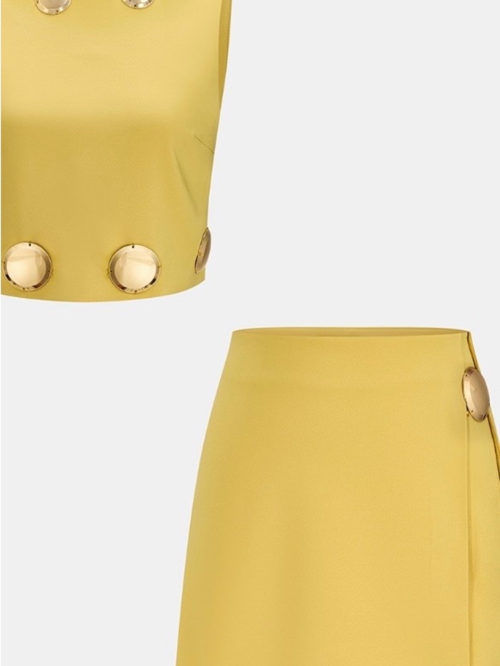 Red Tank Top with Gold Disc Accents - Picture 3 of 7